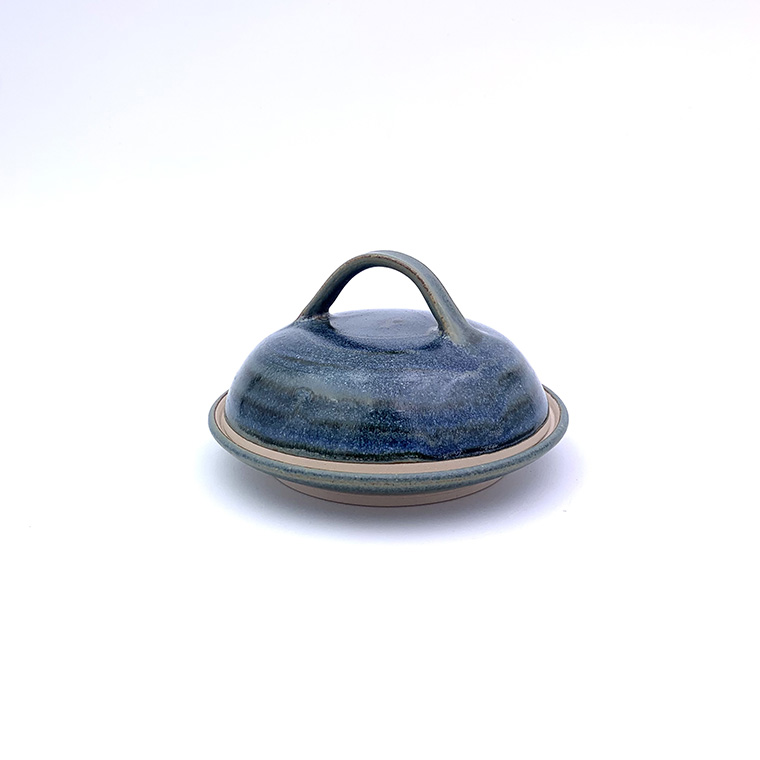Butter Dish Blue Green H16cm x W9cm 650g £38 Scipelei Pottery Butter Dish by Nigel Hoyle Ceramics