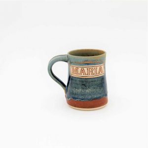 Mug with name from Nigle Hoyle Ceramics, Scipelei Pottery