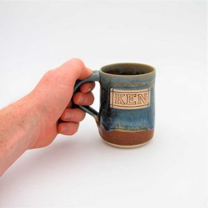 Mug with name from Nigle Hoyle Ceramics, Scipelei Pottery