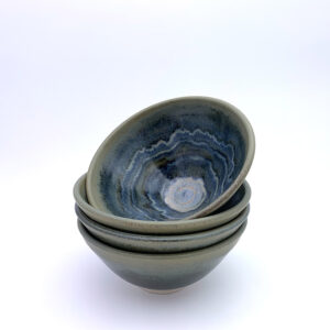 Blue Green pasta bowls by Nigel Hoyle and available from Nigel Hoyle Ceramics