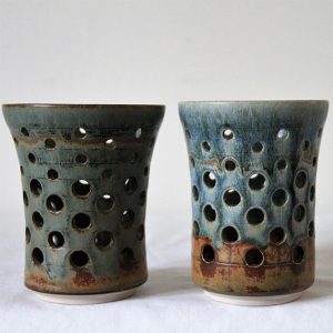 Fluted Candle Holder from Scipelei Pottery Homeware, Relaxation Collection by Nigel Hoyle