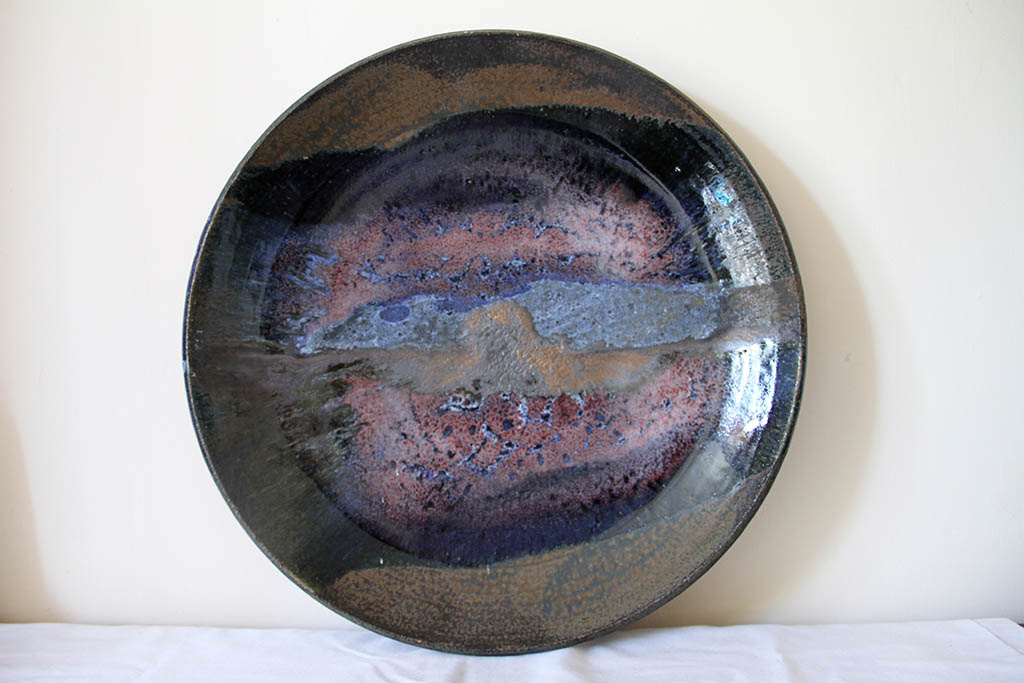 Exhibition Portfolio Panel, 'Deep Vermillion With Bronze' from Nigel Hoyle Ceramics