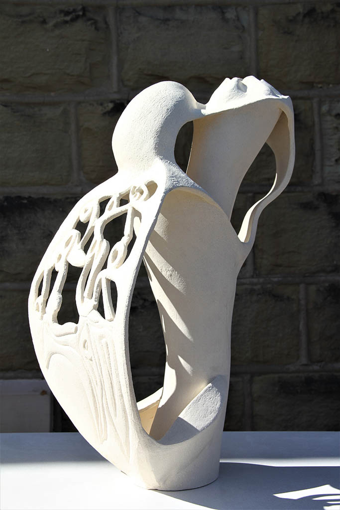 Exhibition Portfolio Sculpture, 'Laid Bare White' from Nigel Hoyle Ceramics