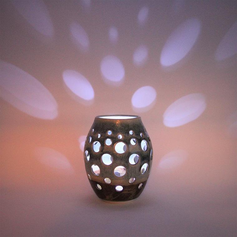 Ovoid-Candle-Burner-H16cm-x-W12cm-480g-£45-2 Ovid Candle Holder from Scipelei Pottery Homeware by Nigel Hoyle Ceramics