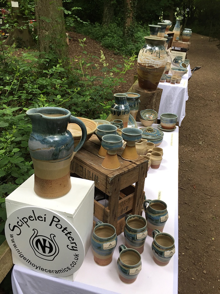 Artatthehouse 2018, Scipelei Pottery stall in the woods.