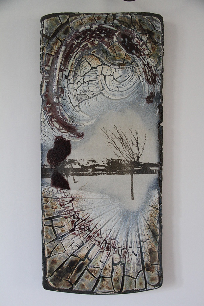 Exhibition Portfolio Panel, 'South Westerly With Vermillion' from Nigel Hoyle Ceramics