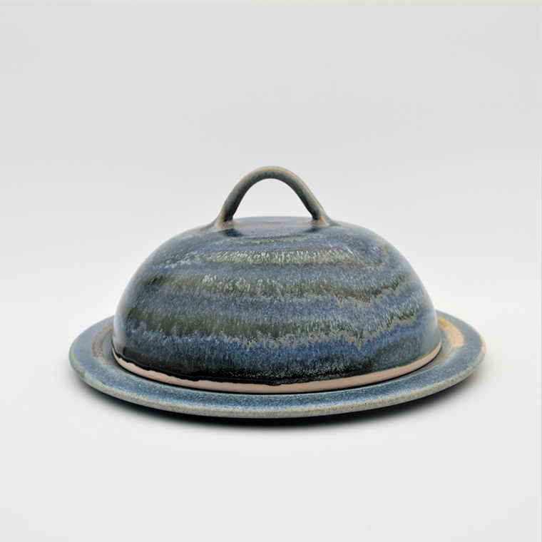 Cheese-Bell-On-Plate Large Cheese Bell On A Plate from Scipelei Pottery Homeware by Nigel Hoyle Ceramics