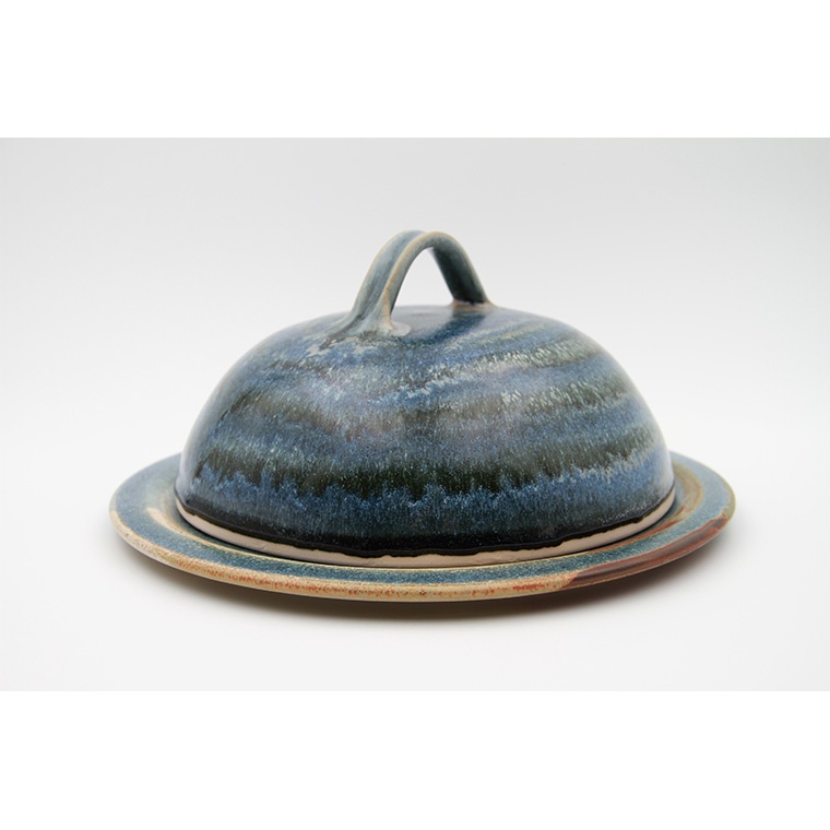 Cheese-Bell-On-Plate Large Cheese Bell On A Plate from Scipelei Pottery Homeware by Nigel Hoyle Ceramics
