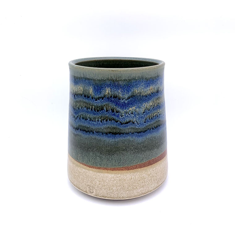 Indoor Planter H18cm x W17cm 1520g £65 2 Outdoor Planetr Green & Blue available from Scipelei Pottery