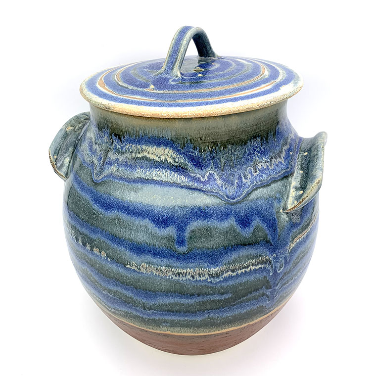 Large Jar With Lid H35cm x W30cm 5.5kg £160 2 Large Jar With Lid by Nigel Hoyle and available from Scipelei Pottery