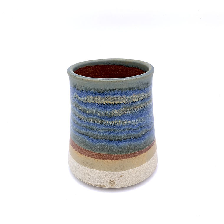Outdoor Planter H19cm x W17cm 1530g £65 2 Outdoor Planetr Green & Blue available from Scipelei Pottery