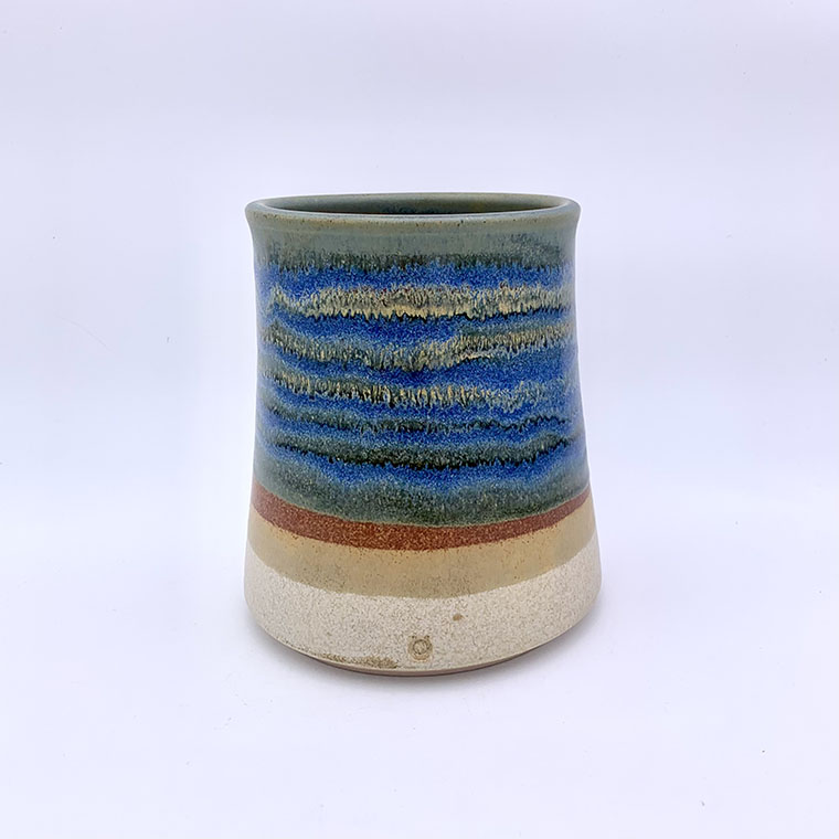 Outdoor Planter H19cm x W17cm 1530g £65 Outdoor Planetr Green & Blue available from Scipelei Pottery