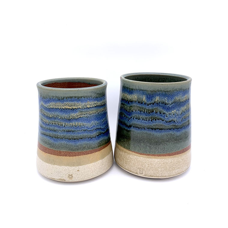 Planters Green Blue 1530g Outdoor Planetr Green & Blue available from Scipelei Pottery