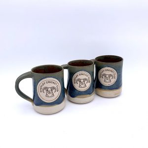 Shepley cc branded mug available from Scipelei Pottery