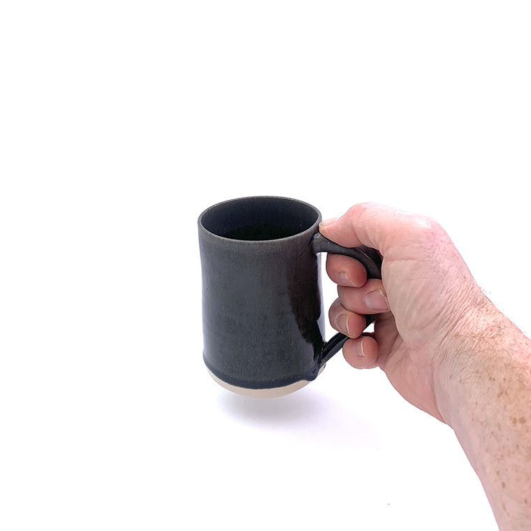 Mug Charcoal H12cm x W9cm 300g £19 2 Mugs in Charcoal available from Scipelei Pottery