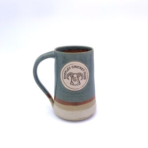 Shepley CC branded Tankards & Mugs in French Grey available from Scipelei Pottery