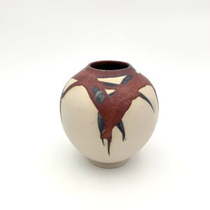 Pink Flash Organic Form produced by Nigel Hoyle Ceramics as a commission one-off piece.