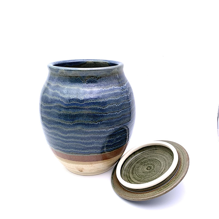 Large Jar With Lid (Bread Crock) 4 Large Jar With Lid by Nigel Hoyle and available from Nigel Hoyle Ceramics.